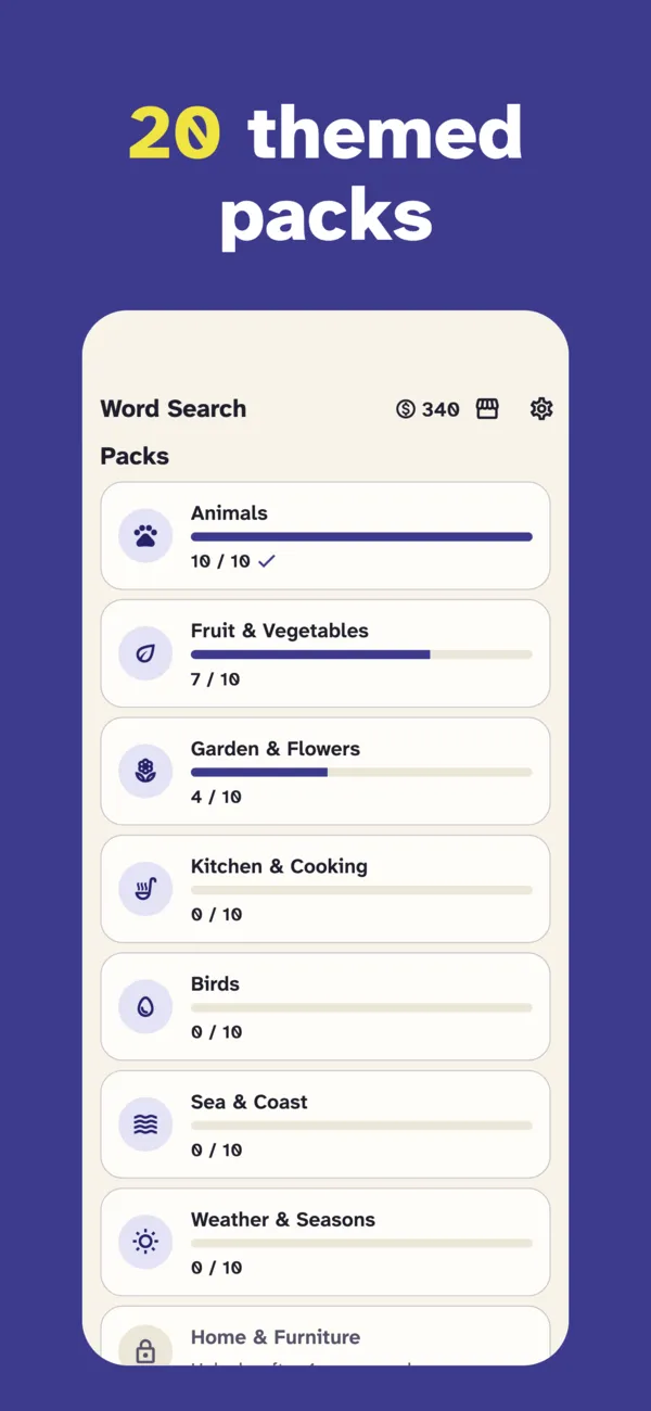 Word Search: Large Print Daily screen 5