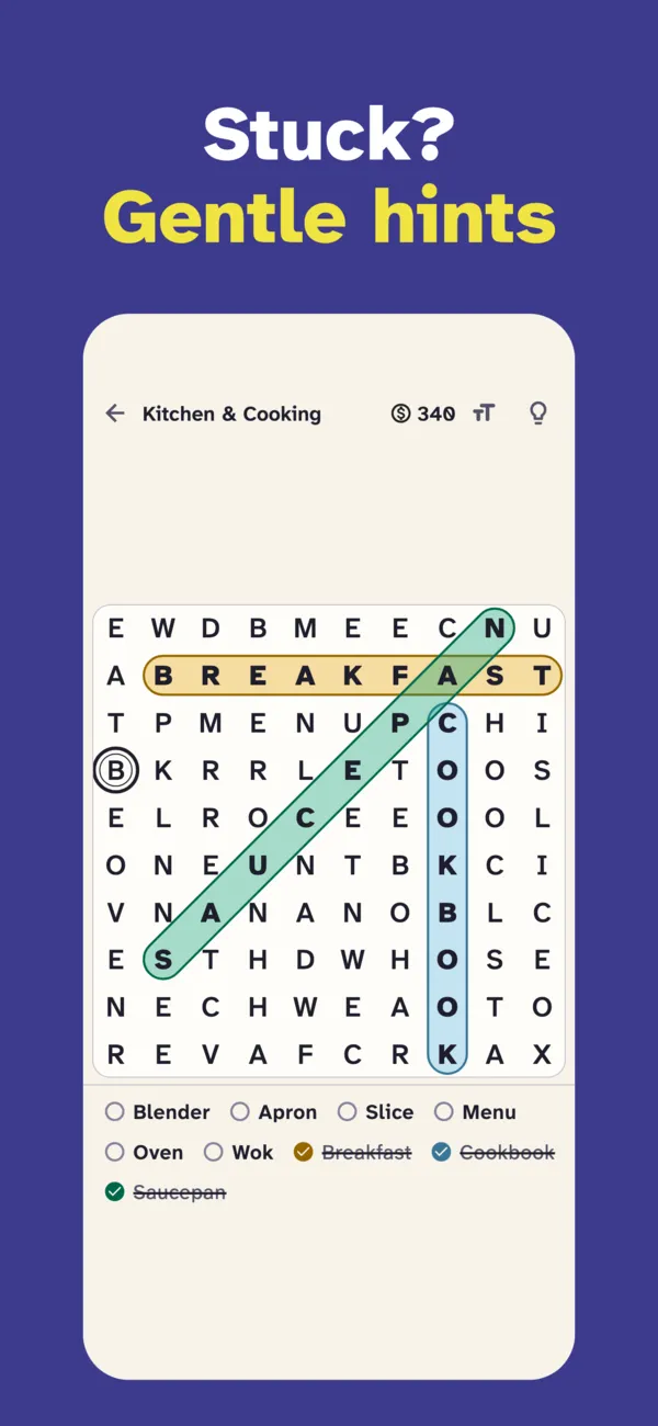 Word Search: Large Print Daily screen 6